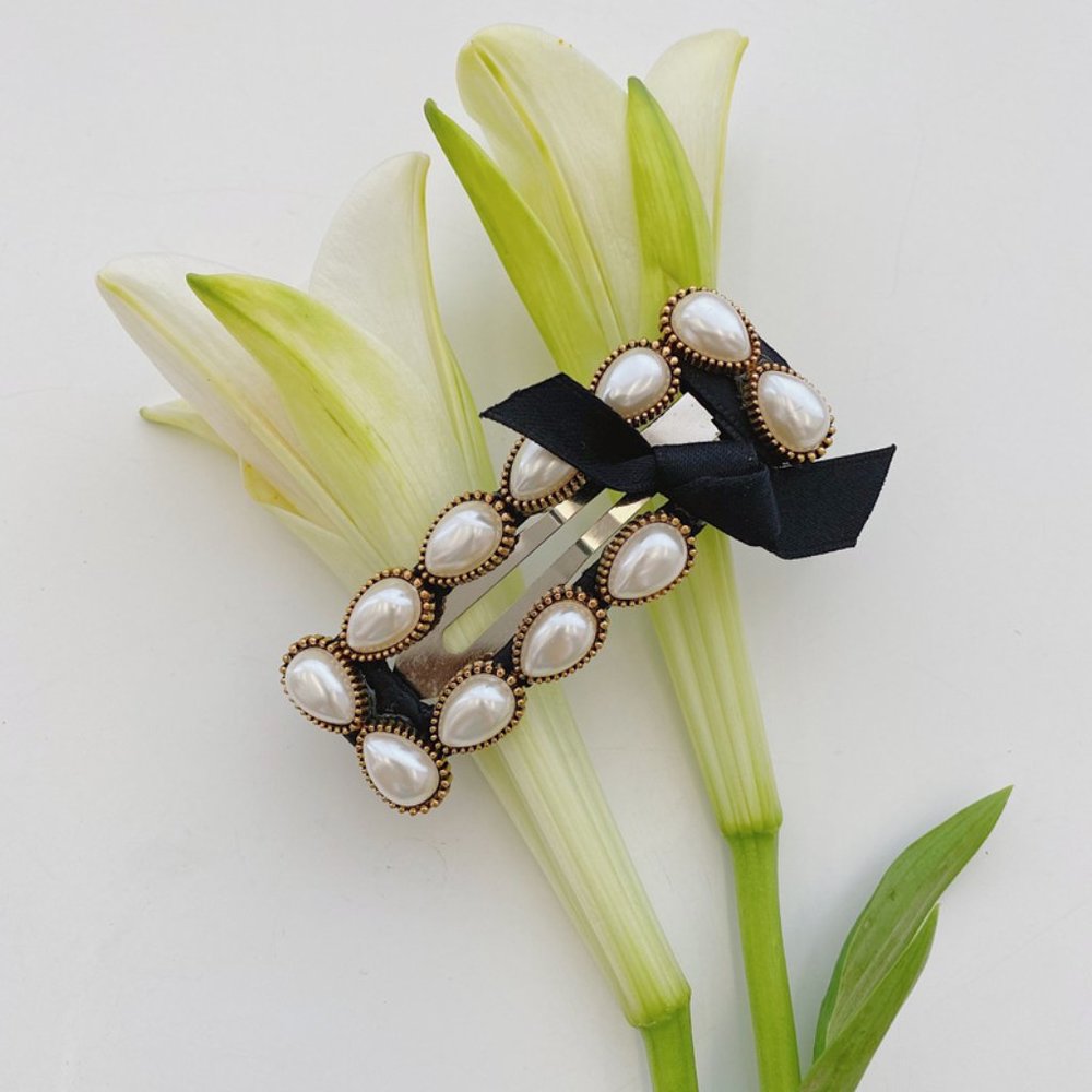 Square Pearl Hair Clip